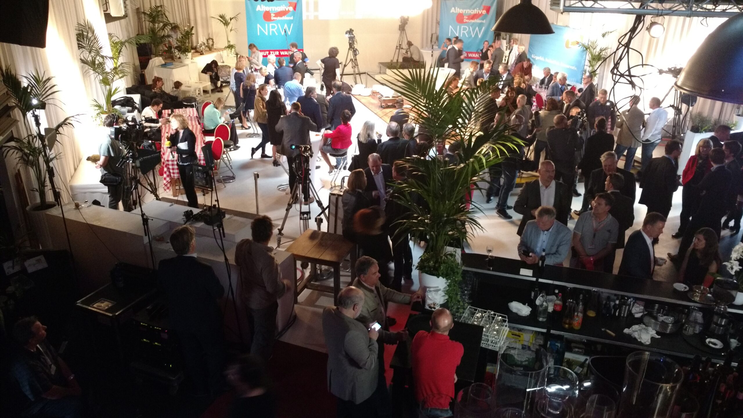 Ein Foto der AfD Wahlparty