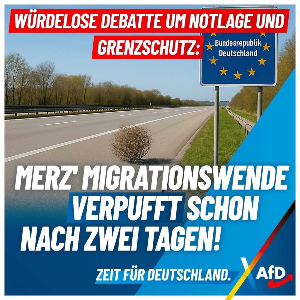 Würdelose Debatte um Notlage und Grenzschutz: Merz‘ Migrationswende verpufft schon nach einigen Tagen!