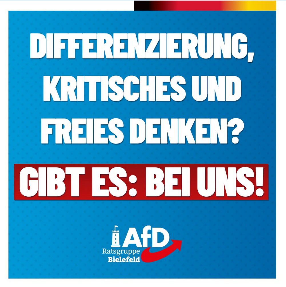 Differenzierung, kritisches, freies Denken, Widerspruch? Gibt es – mit der AfD